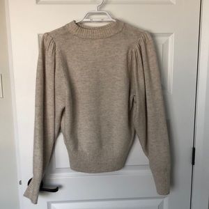 Cream knit with shoulder detail
